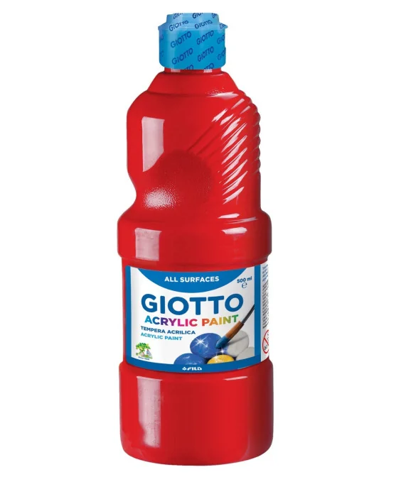 Frasco Guache Acrílico Giotto 500 ml 533708 Vermelho Frasco Guache Acrílico Giotto 500 ml 533708 Vermelho