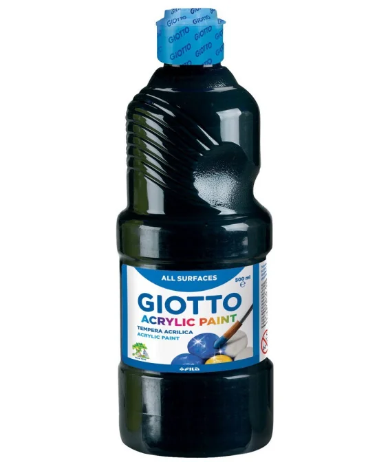 Frasco Guache Acrílico Giotto 500 ml 533724 Preto Frasco Guache Acrílico Giotto 500 ml 533724 Preto