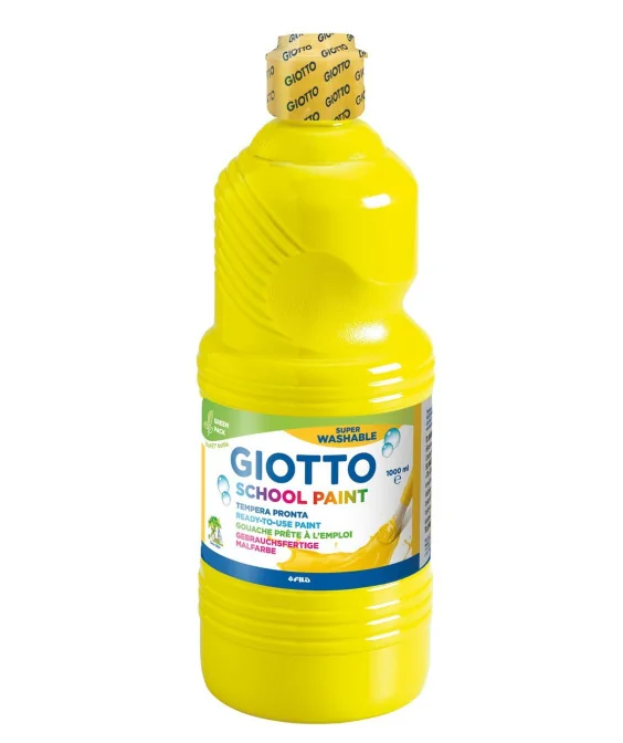 Frasco Guache Escolar Giotto 1000 ml 535502 Amarelo Primário Frasco Guache Escolar Giotto 1000 ml 535502 Amarelo Primário
