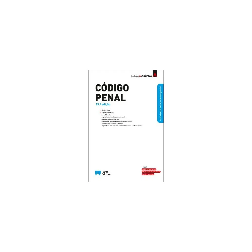 9789720006127 - Código Penal - Edição Académica