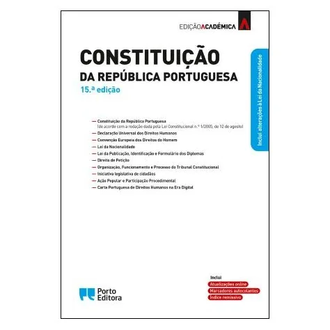 9789720006097 - Constituição da República Portuguesa - Edição Académica 9789720006097 - Constituição da República Portuguesa - Edição Académica