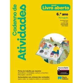 9789720200242 - Novo Livro aberto 6 - Português - Caderno de Atividades