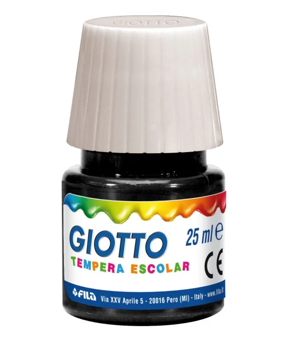 Frasco Guache Escolar Giotto 25 ml 356924 Preto Frasco Guache Escolar Giotto 25 ml 356924 Preto