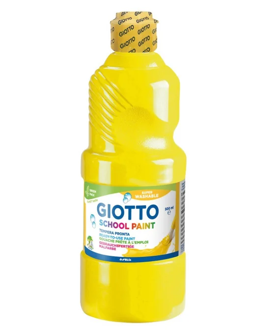 Frasco Guache Escolar Giotto 500 ml 535302 Amarelo Primário Frasco Guache Escolar Giotto 500 ml 535302 Amarelo Primário