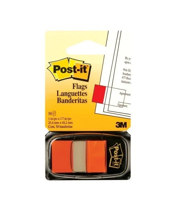 Index Post-it c/ Dispensador 680-4 Laranja Index Post-it c/ Dispensador 680-4 Laranja