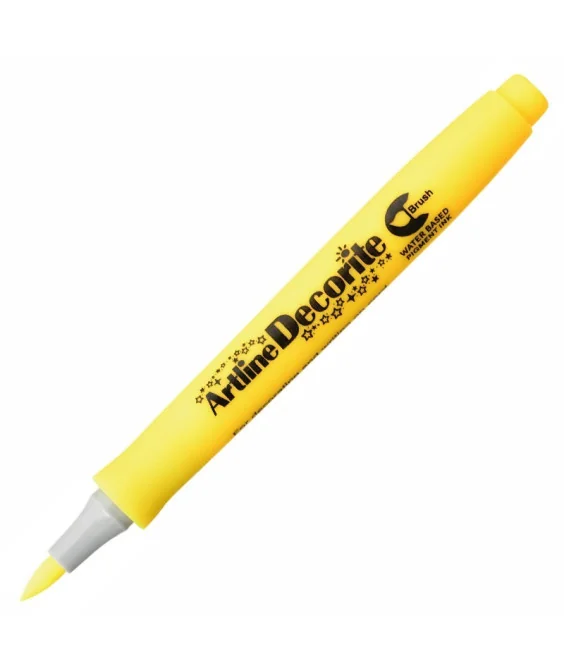 Marcador Artline Decorite Brush Amarelo Marcador Artline Decorite Brush Amarelo