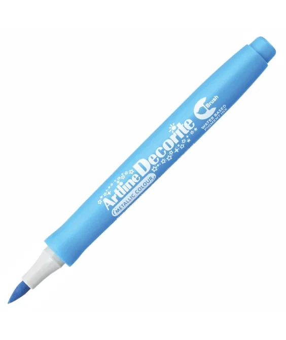 Marcador Artline Decorite Brush Metalizado Azul Marcador Artline Decorite Brush Metalizado Azul