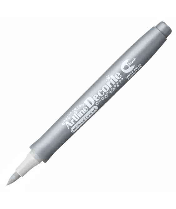 Marcador Artline Decorite Brush Prata Marcador Artline Decorite Brush Prata