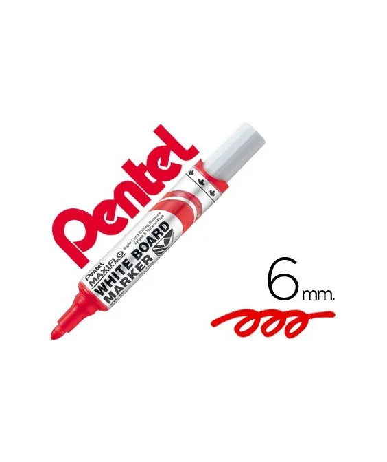 Marcador p/Quadro Branco Pentel Maxiflo MWL5M Vermelho Marcador p/Quadro Branco Pentel Maxiflo MWL5M Vermelho