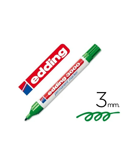 Marcador Permanente Edding 3000 Verde Marcador Permanente Edding 3000 Verde