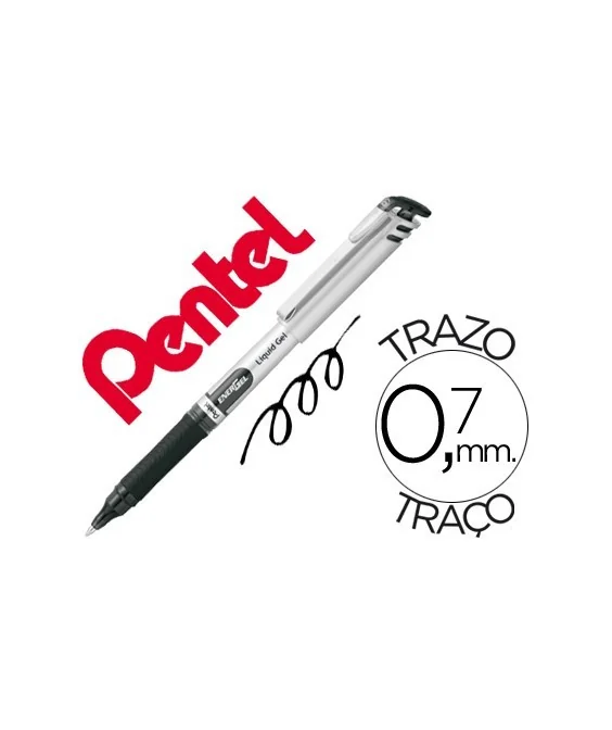 Marcador Roller Pentel Energel 0,7mm BL-17 Preto Marcador Roller Pentel Energel 0,7mm BL-17 Preto