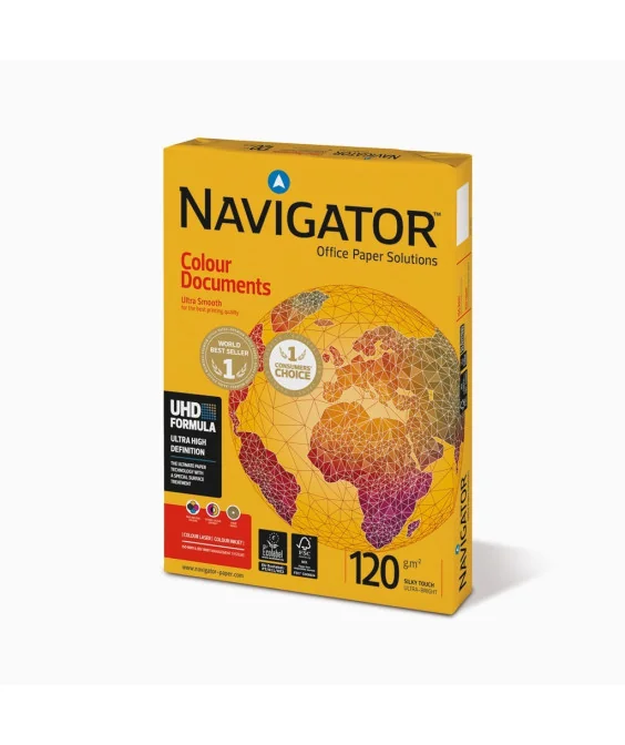Pack 250 Folhas Papel Fotocópia Navigator A4 120g Branco Pack 250 Folhas Papel Fotocópia Navigator A4 120g Branco