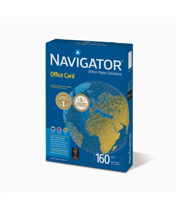 Pack 250 Folhas Papel Fotocópia Navigator A4 160g Branco Pack 250 Folhas Papel Fotocópia Navigator A4 160g Branco