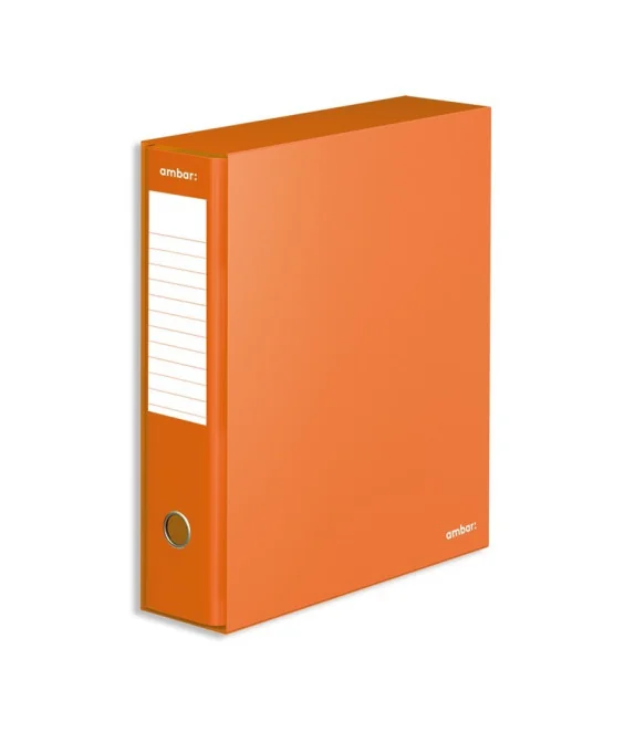 Pasta de Arquivo c/ Caixa Ambar Archiclass A4 L/L 80mm Din Laranja Pasta de Arquivo c/ Caixa Ambar Archiclass A4 L/L 80mm Din Laranja