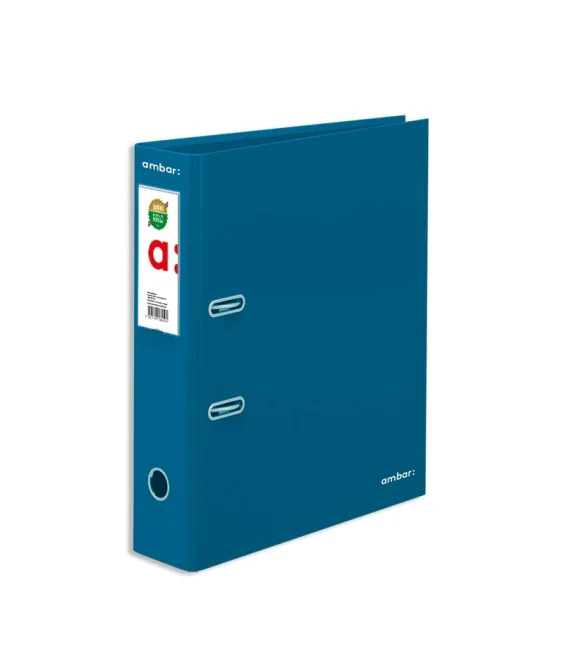 Pasta de Arquivo Ambar A4 L/L 80mm Lisa Azul Indigo Pasta de Arquivo Ambar A4 L/L 80mm Lisa Azul Indigo