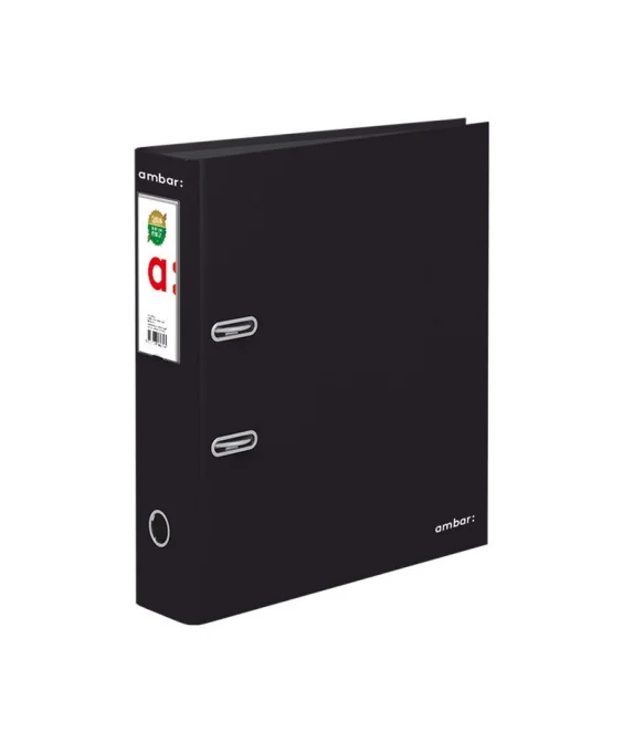 Pasta de Arquivo Ambar A4 L/L 80mm Lisa Preto Pasta de Arquivo Ambar A4 L/L 80mm Lisa Preto
