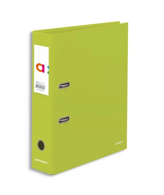 Pasta de Arquivo Ambar A4 L/L 80mm Lisa Verde Alface Pasta de Arquivo Ambar A4 L/L 80mm Lisa Verde Alface