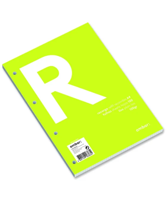 Recarga Papel 100grs Ambar A4 R25 Liso Recarga Papel 100grs Ambar A4 R25 Liso