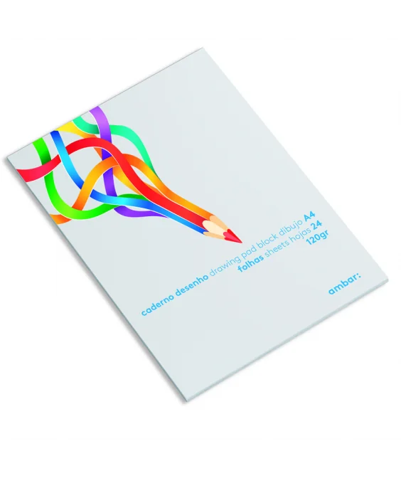 Bloco Papel Desenho Branco Ambar A4 Bloco Papel Desenho Branco Ambar A4