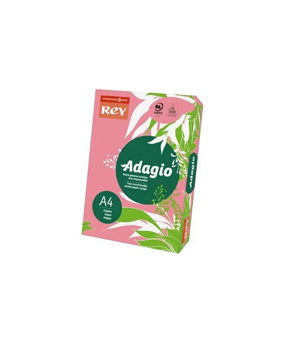 Resma 500 Folhas Papel Fotocópia Adagio A4 80g Intenso 23 Rosa Resma 500 Folhas Papel Fotocópia Adagio A4 80g Intenso 23 Rosa