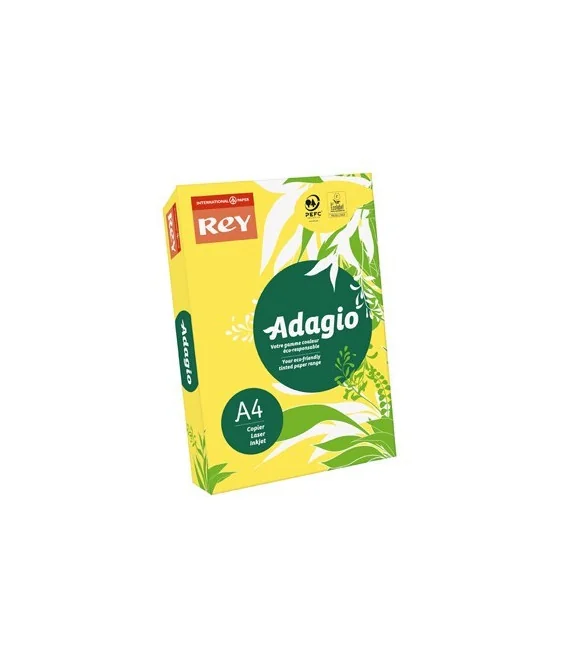Resma 500 Folhas Papel Fotocópia Adagio A4 80g Suave 03 Amarelo Resma 500 Folhas Papel Fotocópia Adagio A4 80g Suave 03 Amarelo