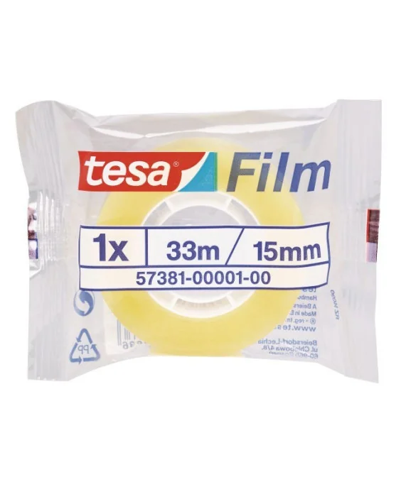 Rolo Fita Cola Transparente Tesa Standard 57381 33x15mm Rolo Fita Cola Transparente Tesa Standard 57381 33x15mm