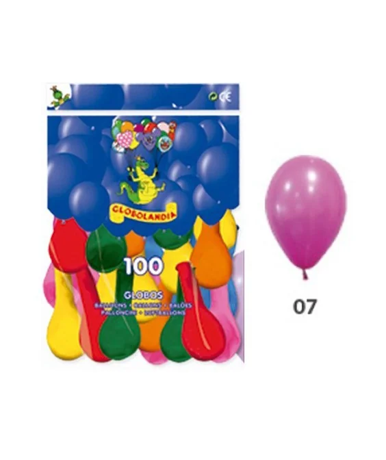 Saco c/100 Balões Lisos Opacos 10P 07 Rosa Escuro Saco c/100 Balões Lisos Opacos 10P 07 Rosa Escuro