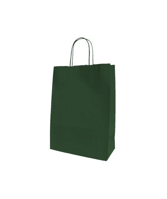 Saco Papel Médio A3 32x13x41cms Verde Escuro Saco Papel Médio A3 32x13x41cms Verde Escuro