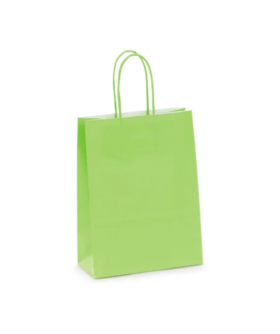 Saco Papel Pequeno A4 24x11x32cms Verde Claro Saco Papel Pequeno A4 24x11x32cms Verde Claro