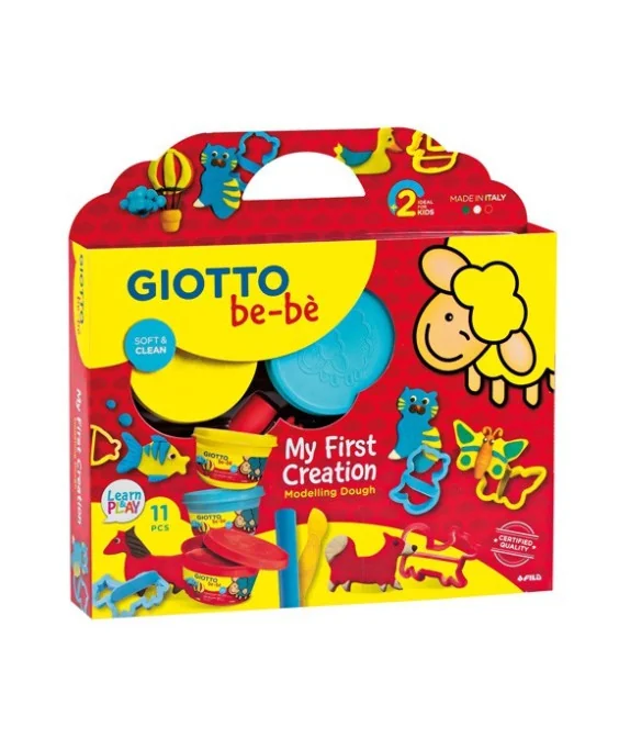 Set Giotto Bebé 3 Boiões Pasta de Modelar + Moldes 462900 Set Giotto Bebé 3 Boiões Pasta de Modelar + Moldes 462900
