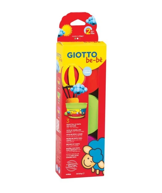 Set Giotto Bebé 3 Boiões Pasta de Modelar 462502 Set Giotto Bebé 3 Boiões Pasta de Modelar 462502