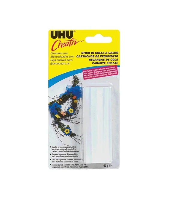 Sticks de Cola Transparente 60g para Pistola de Colar 44180 Sticks de Cola Transparente 60g para Pistola de Colar 44180