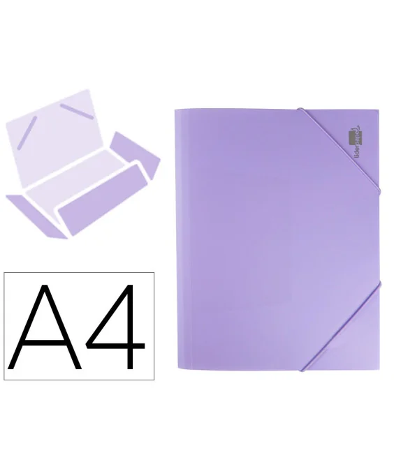 Pasta de Elásticos Plástica Liderpapel A4 com Abas Lavanda Opaca Pasta de Elásticos Plástica Liderpapel A4 com Abas Lavanda Opaca
