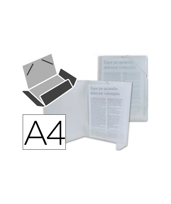 Pasta de Elásticos Plástica Liderpapel A4 Transparente Pasta de Elásticos Plástica Liderpapel A4 Transparente