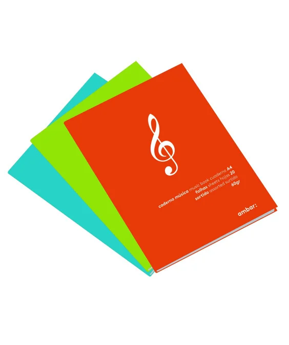 Caderno Agrafado Música Ambar A4 Caderno Agrafado Música Ambar A4