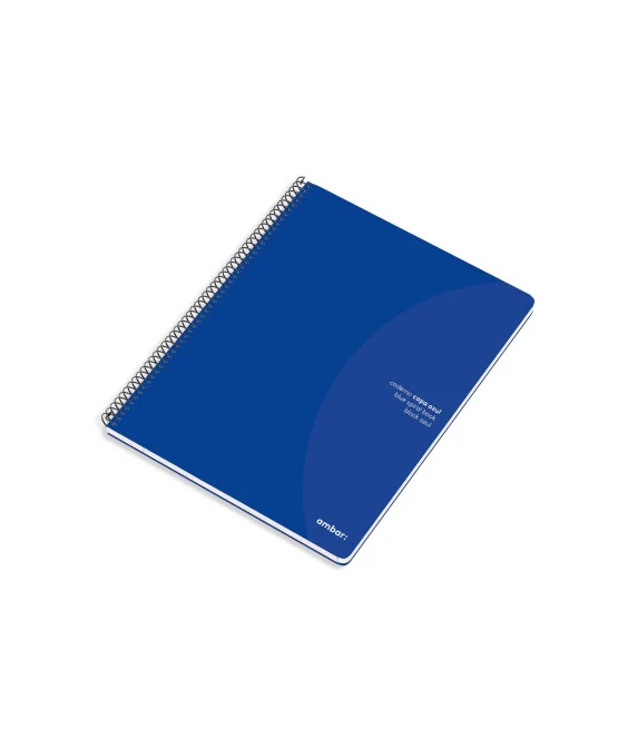 Caderno Espiral Ambar Capa Azul A5 Liso Caderno Espiral Ambar Capa Azul A5 Liso