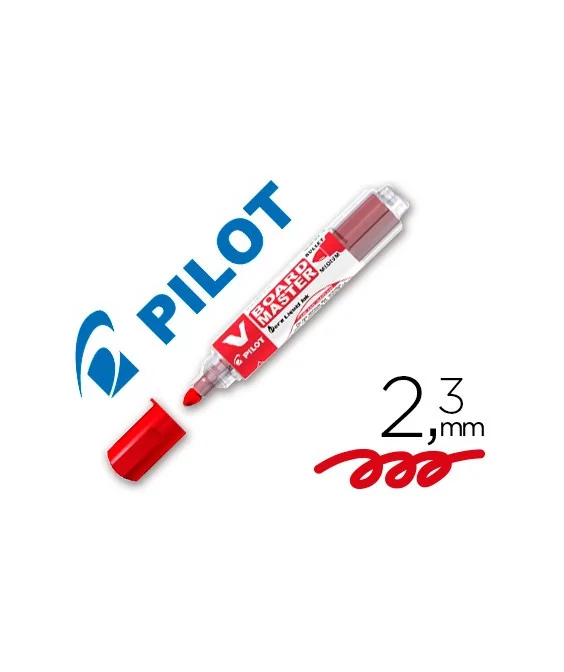 Marcador Pilot V-Board Master Para Quadro Branco Traço 2,3mm Tinta Líquida Vermelho Marcador Pilot V-Board Master Para Quadro Branco Traço 2,3mm Tinta Líquida Vermelho