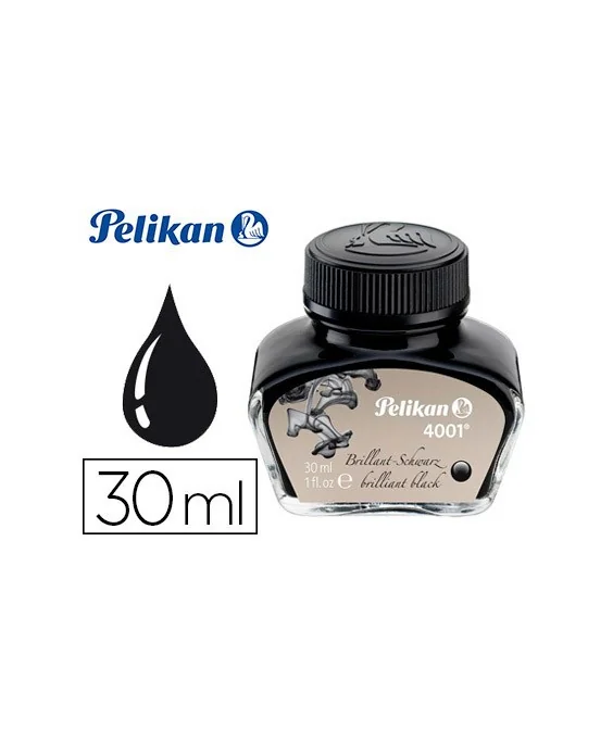 Tinta Permanente Pelikan Frasco 30ml 4001 Preto Brilhante Tinta Permanente Pelikan Frasco 30ml 4001 Preto Brilhante