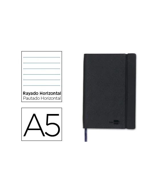 Caderno Apontamentos Liderpapel A5 Pautado Preto Caderno Apontamentos Liderpapel A5 Pautado Preto