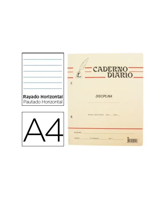Caderno Liceal Agrafado Pena Diário Pautado Caderno Liceal Agrafado Pena Diário Pautado