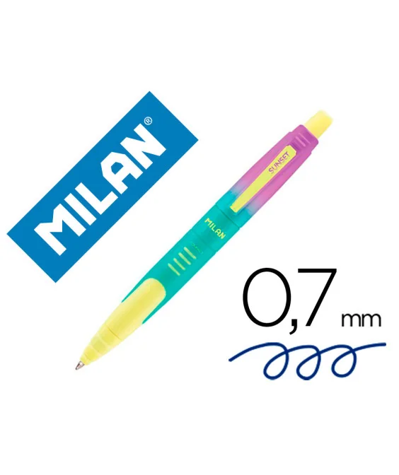 Caneta Esferográfica Milan Compact Sunset Retractil Traço 1mm Tinta Azul Cores Sortidas Caneta Esferográfica Milan Compact Sunset Retractil Traço 1mm Tinta Azul Cores Sortidas