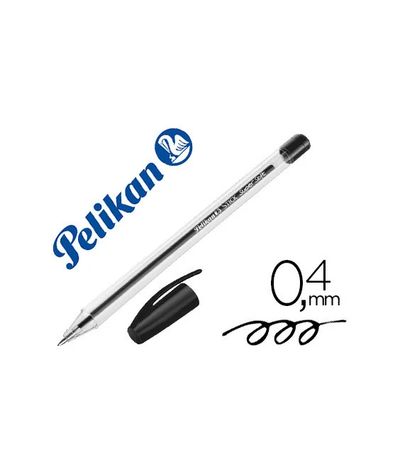 Caneta Esferográfica Pelikan Stick Super Soft Preta C/Tampa Caneta Esferográfica Pelikan Stick Super Soft Preta C/Tampa