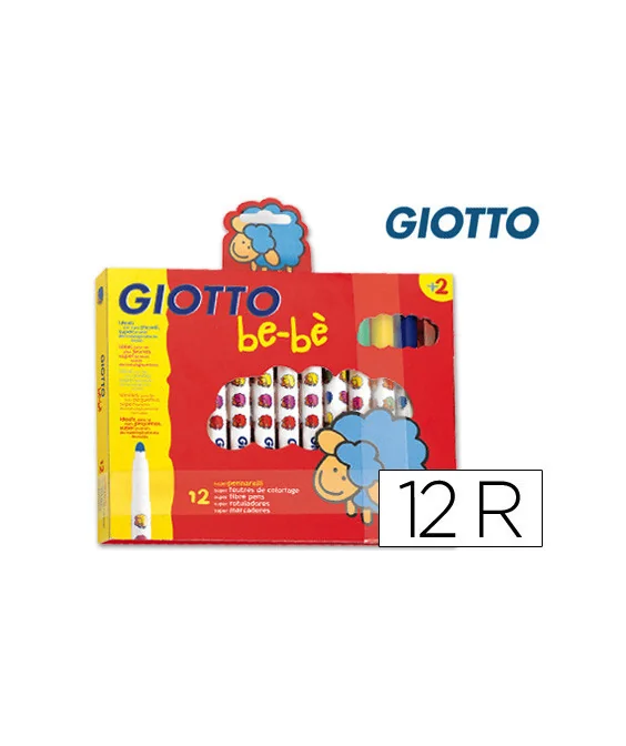 Caixa c/ 12 Super Marcadores Feltro Giotto Bebé Caixa c/ 12 Super Marcadores Feltro Giotto Bebé