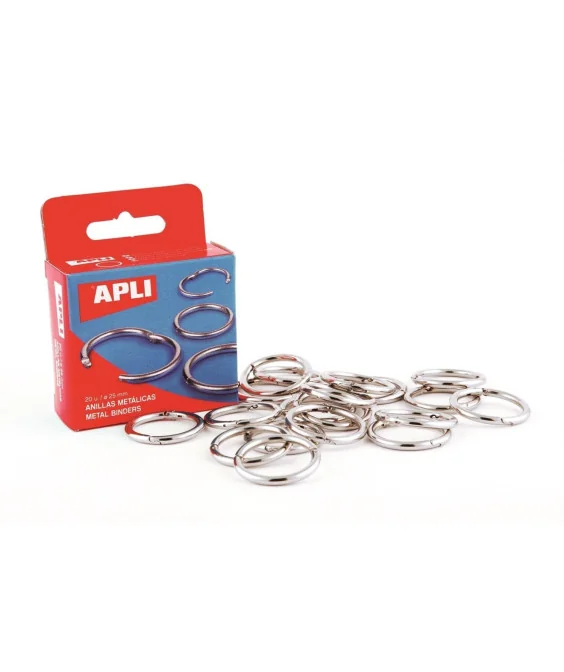 Caixa c/10 Argolas em Metal Apli 00455 46mm Caixa c/10 Argolas em Metal Apli 00455 46mm