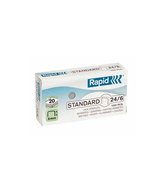 Caixa c/1000 Agrafes Rapid Standard 24/6 Caixa c/1000 Agrafes Rapid Standard 24/6