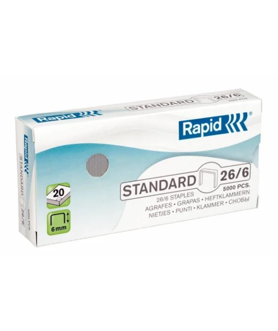 Caixa c/5000 Agrafes Rapid Standard 26/6 Caixa c/5000 Agrafes Rapid Standard 26/6
