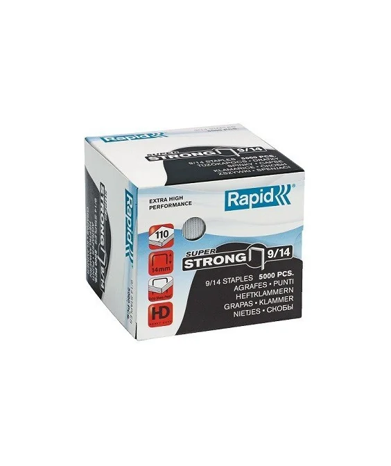 Caixa c/5000 Agrafes Rapid Super Strong 9/14 Caixa c/5000 Agrafes Rapid Super Strong 9/14